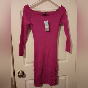 Say What? Fushia Pink 🩷 Midi Sweater Dress